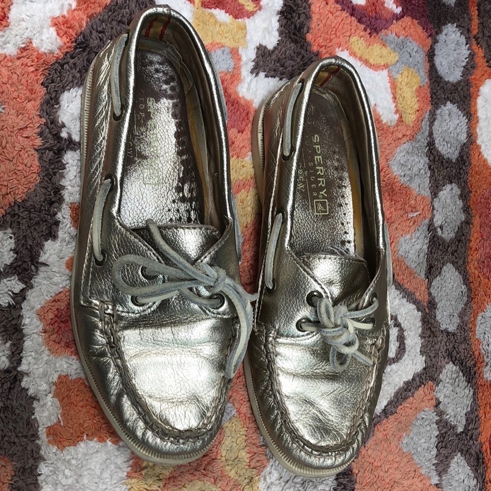 Sperry Topsider by J Crew, 7.5, gold